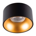 LED Χωνευτό φωτιστικό MINI RITI 1xGU10/25W/230V μαύρο/χρυσό