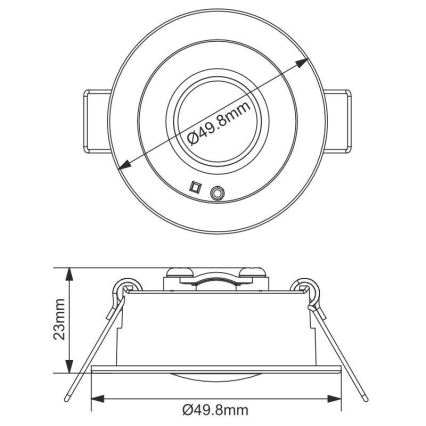 LED Χωνευτό φωτιστικό ασφαλείας LED/1,2W/230V 6000K