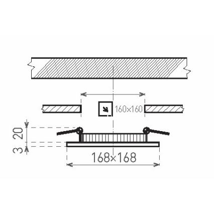 LED Χωνευτό φωτιστικό μπάνιου VEGA LED/12W/230V 2800K 16,8 cm IP44