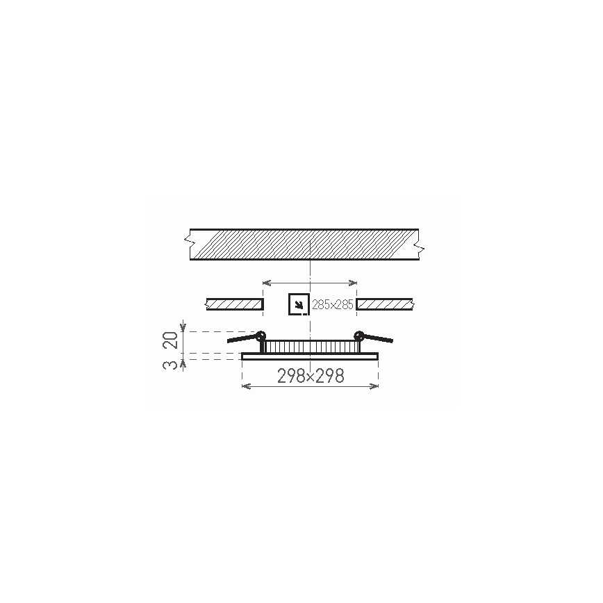 LED Χωνευτό φωτιστικό μπάνιου VEGA LED/24W/230V 3800K 29,8 cm IP44