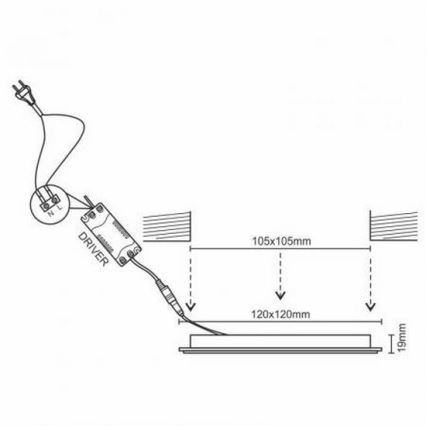 LED Χωνευτό φωτιστικό οροφής LED/6W/230V