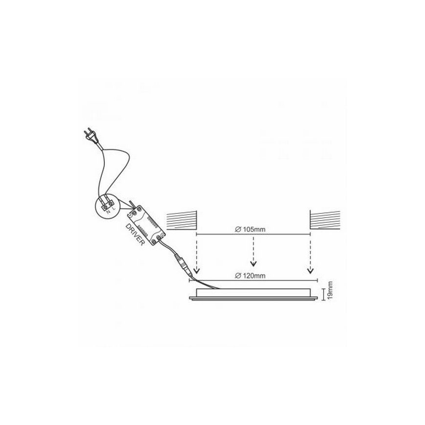 LED Χωνευτό φωτιστικό οροφής  LED/6W/230V