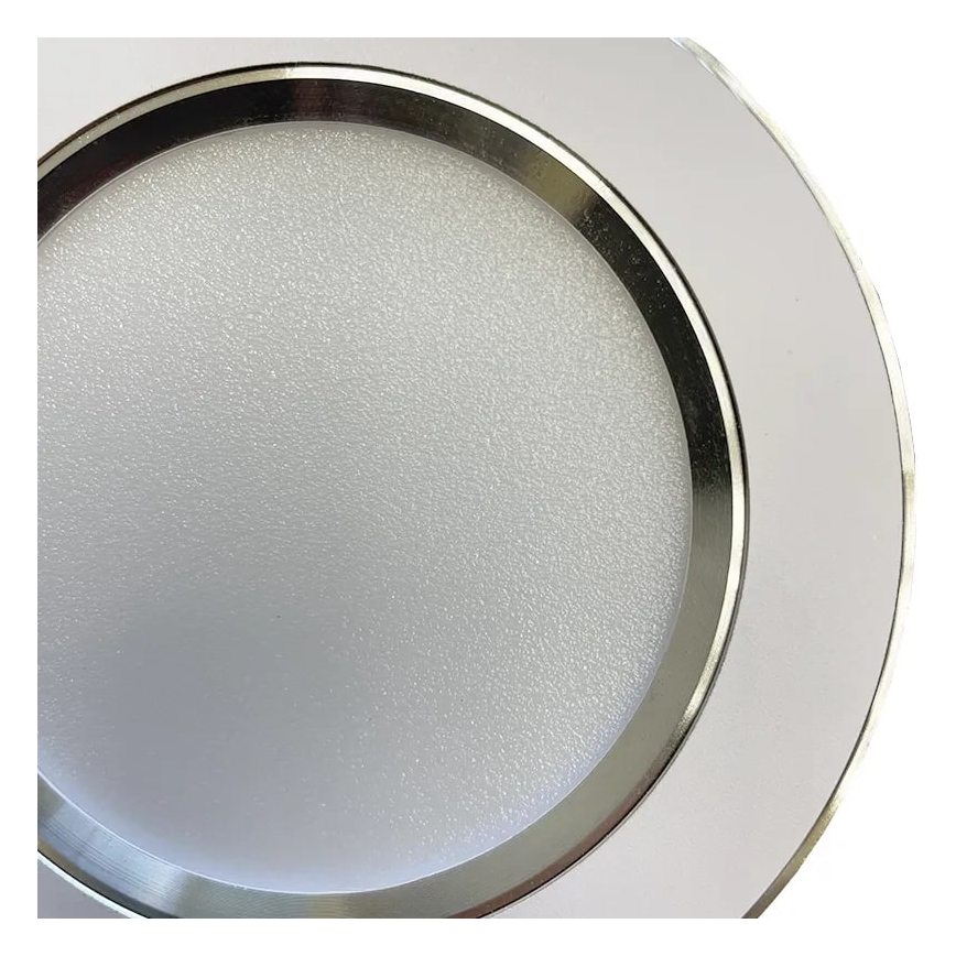 LED Χωνευτό φωτιστικό οροφής LED/7,5W/230V 4000K λευκό/ασημί