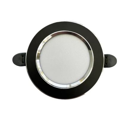 LED Χωνευτό φωτιστικό οροφής LED/7,5W/230V 4000K μαύρο/ασημί