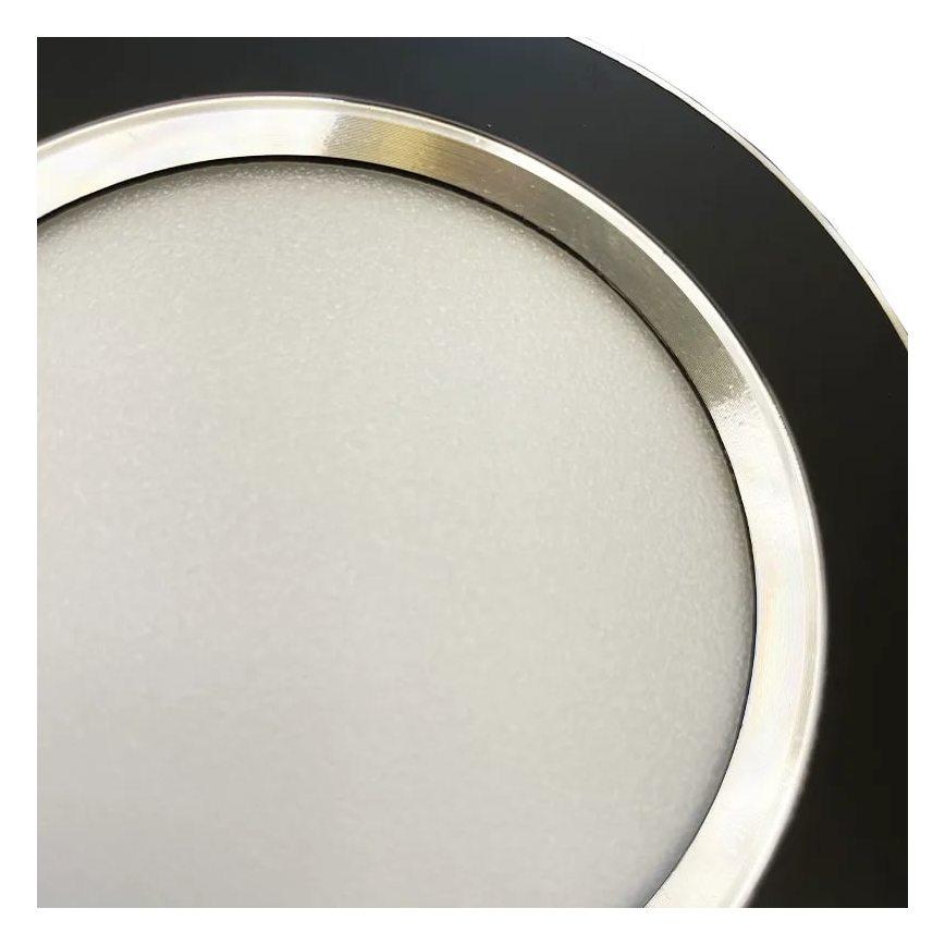 LED Χωνευτό φωτιστικό οροφής LED/7,5W/230V 4000K μαύρο/ασημί