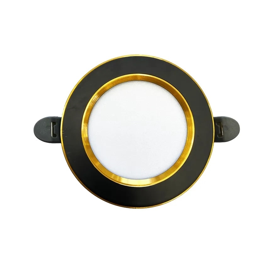 LED Χωνευτό φωτιστικό οροφής LED/7,5W/230V 4000K μαύρο/χρυσό