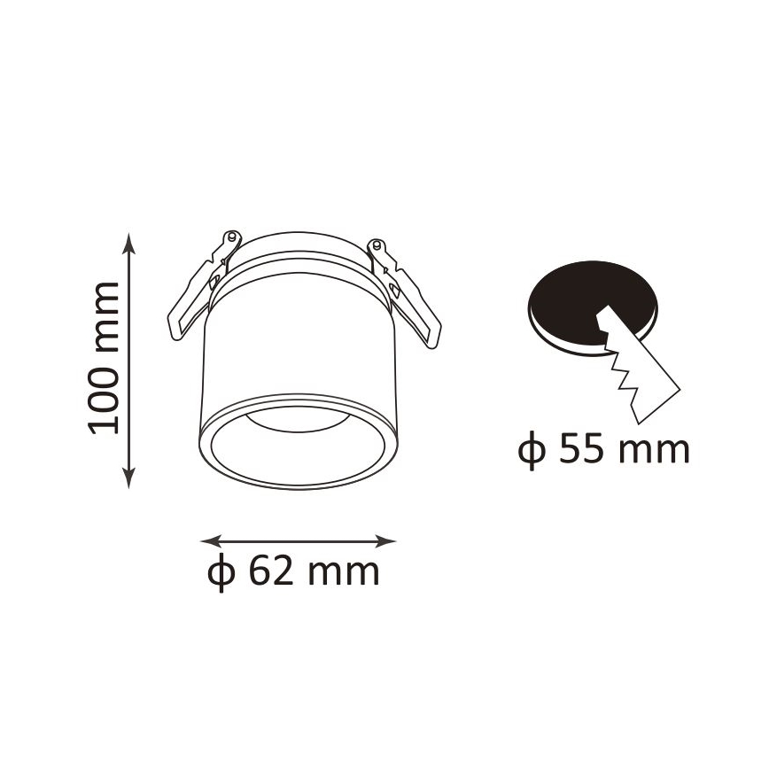 LED Χωνευτό φωτιστικό σποτ HARON 1xLED/10W/230V λευκό