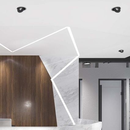 LED Χωνευτό φωτιστικό σποτ LED/12W/230V 3000/4000/6400K διάμετρος 12 cm μαύρο