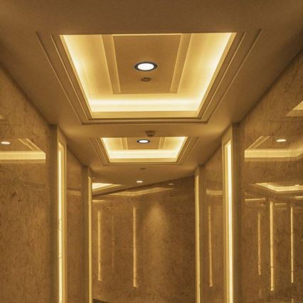 LED Χωνευτό φωτιστικό σποτ LED/12W/230V 3000/4000/6400K διάμετρος 12 cm μαύρο