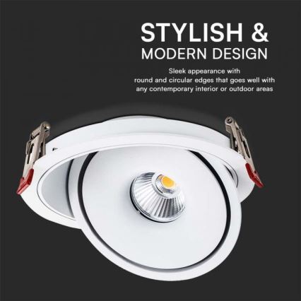 LED Χωνευτό φωτιστικό σποτ LED/20W/230V 3000/4000/6400K διάμετρος 16,5 cm λευκό