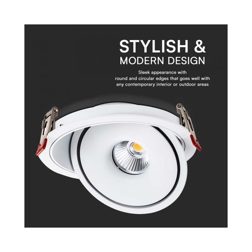 LED Χωνευτό φωτιστικό σποτ LED/20W/230V 3000/4000/6400K διάμετρος 16,5 cm λευκό