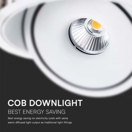 LED Χωνευτό φωτιστικό σποτ LED/20W/230V 3000/4000/6400K διάμετρος 16,5 cm λευκό