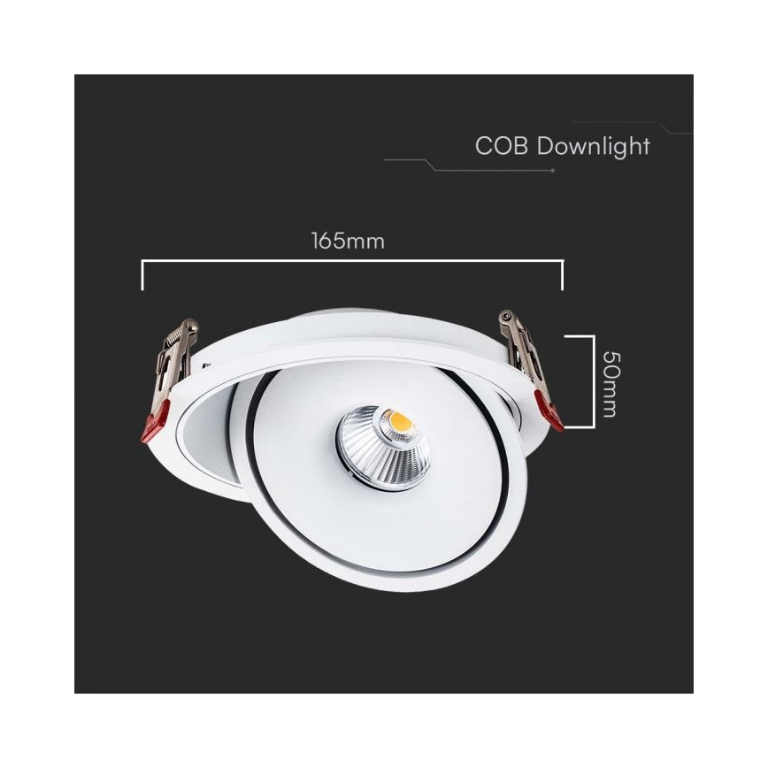 LED Χωνευτό φωτιστικό σποτ LED/20W/230V 3000/4000/6400K διάμετρος 16,5 cm λευκό