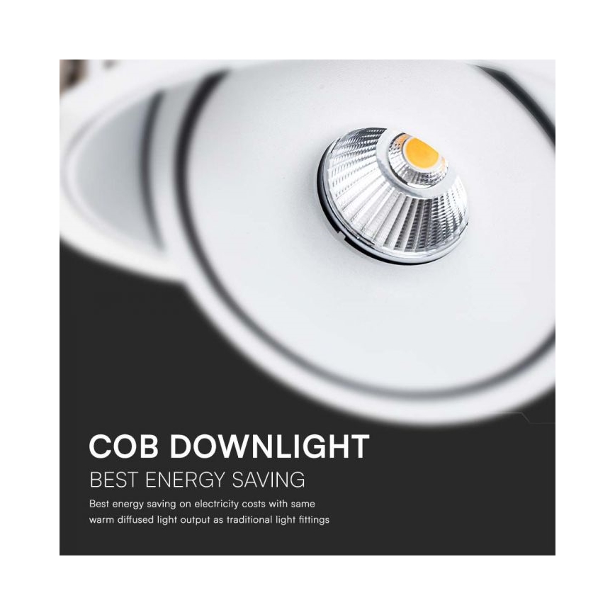 LED Χωνευτό φωτιστικό σποτ LED/28W/230V 3000/4000/6400K διάμετρος 20 cm λευκό