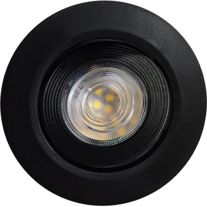 LED Χωνευτό/σταθερό φωτιστικό σποτ 2σε1 LED/5W/230V 4200K διάμετρος 9,3 cm μαύρο