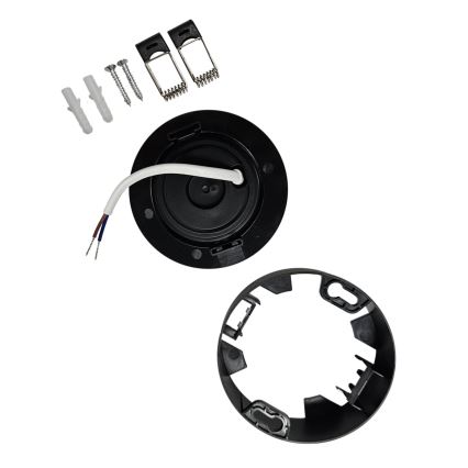 LED Χωνευτό/σταθερό φωτιστικό σποτ 2σε1 LED/5W/230V 4200K διάμετρος 9,3 cm μαύρο