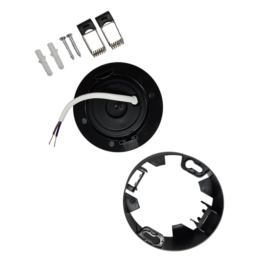 LED Χωνευτό/σταθερό φωτιστικό σποτ 2σε1 LED/5W/230V 4200K διάμετρος 9,3 cm μαύρο