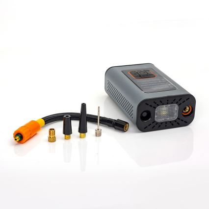 LED Ψηφιακό κομπρεσέρ αέρος 3σε1 4000 mAh 5W μαύρο