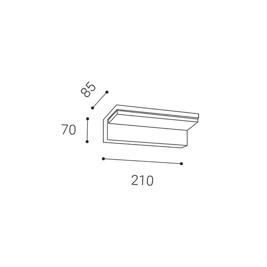 LED2 - LED Φωτιστικό τοίχου εξωτερικού χώρου με αισθητήρα HUGO LED/9W/230V IP54 3000K/4000K