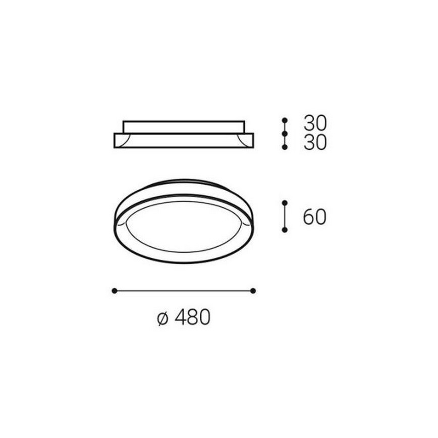 LED2 - Φωτιστικό οροφής LED BELLA SLIM LED/38W/230V  3000/4000 K λευκό