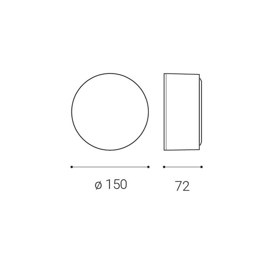 LED2 - Φωτιστικό οροφής LED BUTTON LED/12W/230V CRI 90 μαύρο