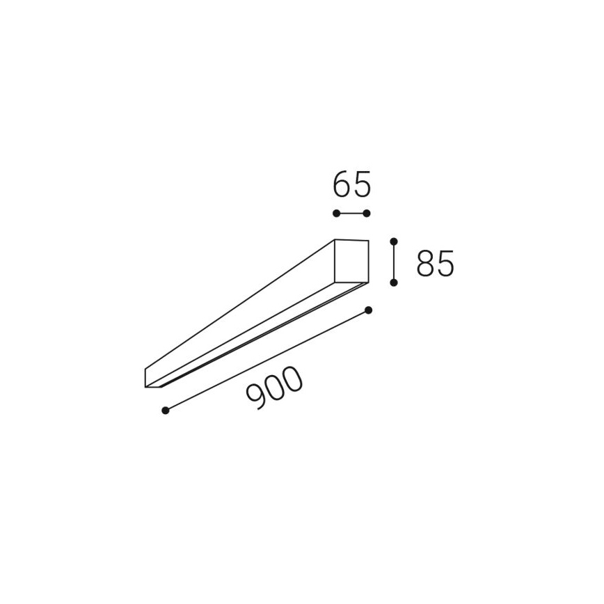 LED2 - Φωτιστικό οροφής LED LINO LED/24W/230V 3000/3500/4000K 90 cm λευκό