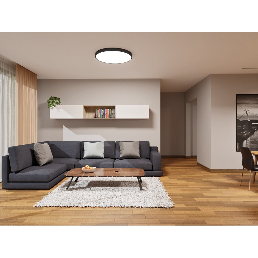 LED2 - Φωτιστικό οροφής MONO SLIM LED/60W/230V 3000K/4000K Ø 60 cm μαύρο