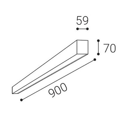LED2 - Φωτιστικό οροφής NOLI LED/30W/230V 3000/3500/4000K 90 εκ. μαύρο