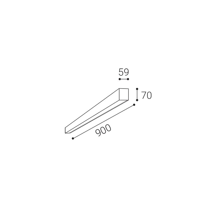 LED2 - Φωτιστικό οροφής NOLI LED/30W/230V 3000/3500/4000K 90 εκ. μαύρο