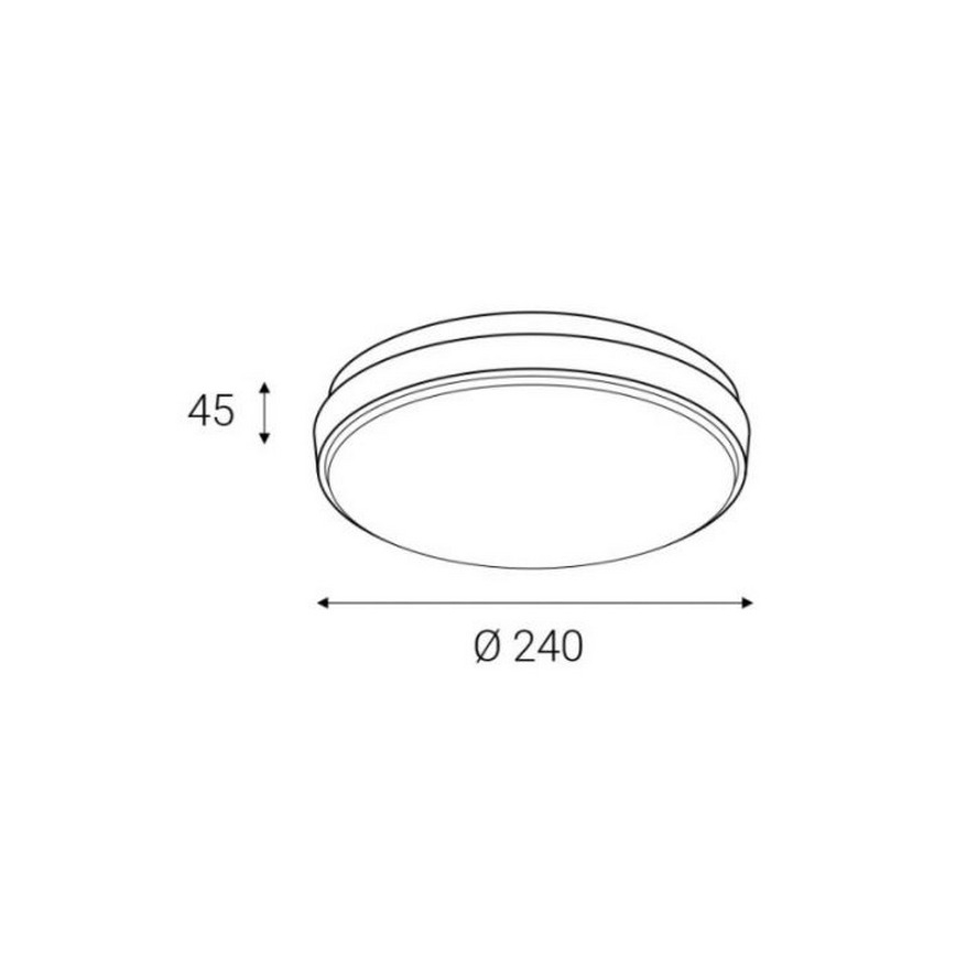LED2 - Φωτιστικό οροφής εξωτερικού χώρου LED LUNA LED/25W/230V  IP54 στρογγυλό