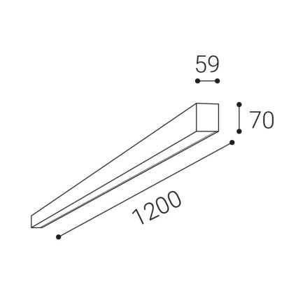 LED2 - LED Dimmable φωτιστικό οροφής NOLI LED/40W/230V 3000K/3500K/4000K λευκό