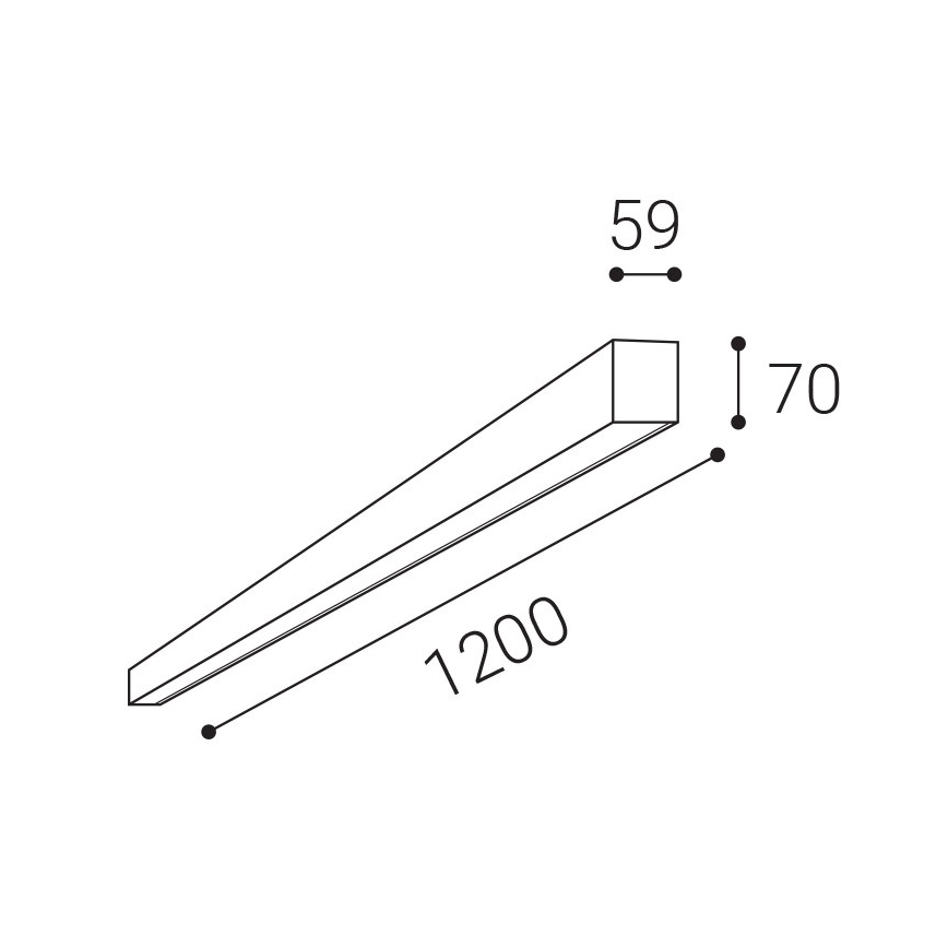 LED2 - LED Dimmable φωτιστικό οροφής NOLI LED/40W/230V 3000K/3500K/4000K λευκό