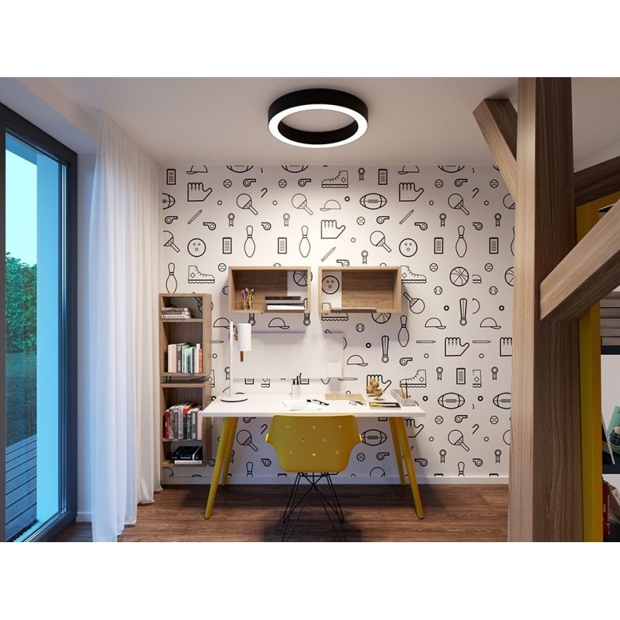 LED2 - LED Dimmable φωτιστικό οροφής SATURN LED/50W/230V 3000K/4000K μαύρο