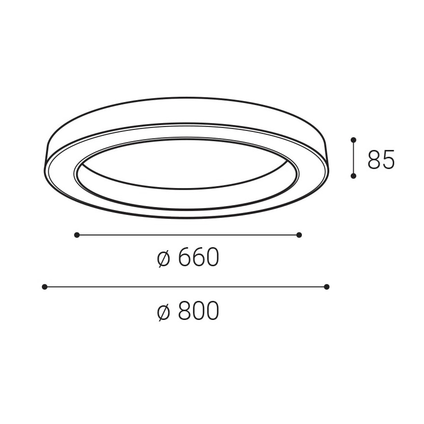 LED2 - LED Dimmable φωτιστικό οροφής SATURN LED/60W/230V 3000K/4000K λευκό