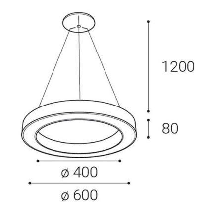 LED2 - Led Dimmable κρεμαστό φωτιστικό οροφής SATURN LED/50W/230V 3000K/4000K λευκό