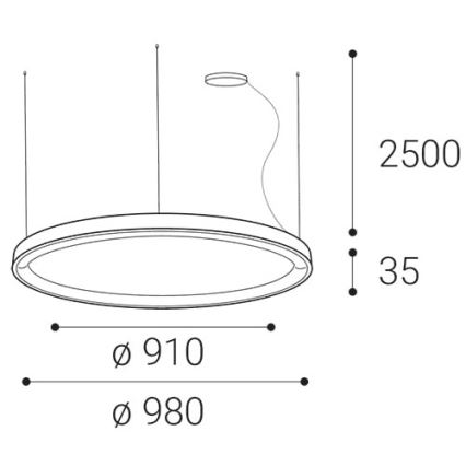 LED2 - Led Dimmable κρεμαστό φωτιστικό οροφής BELLA LED/80W/230V 3000K/4000K καφέ