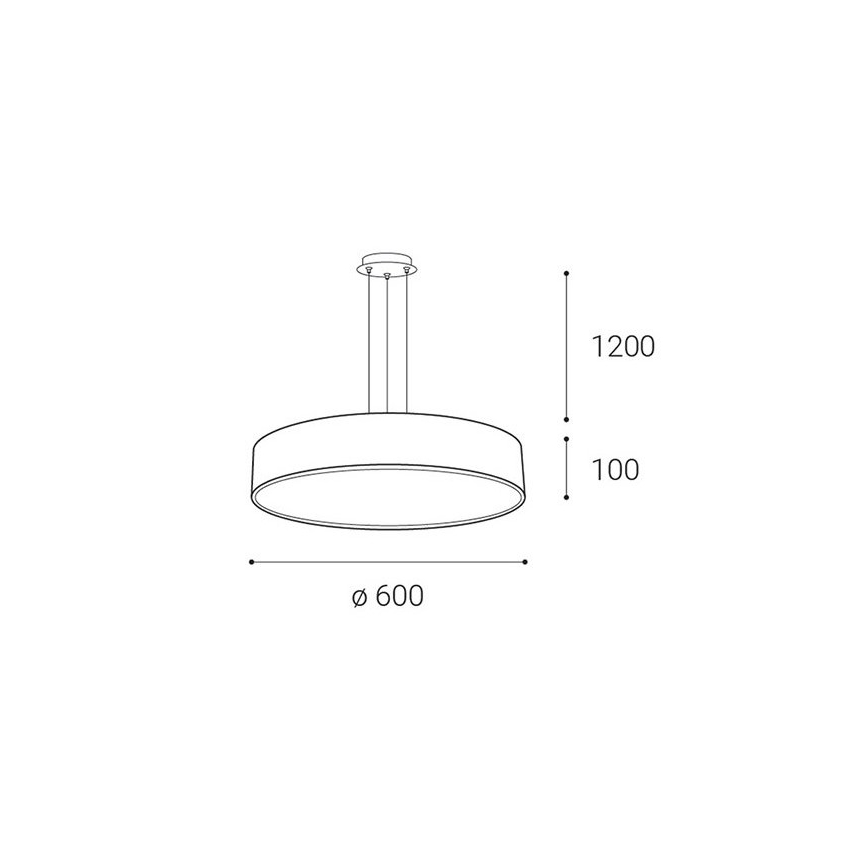 LED2 - Led Dimmable κρεμαστό φωτιστικό οροφής MONO LED/60W/230V 3000K/4000K λευκό