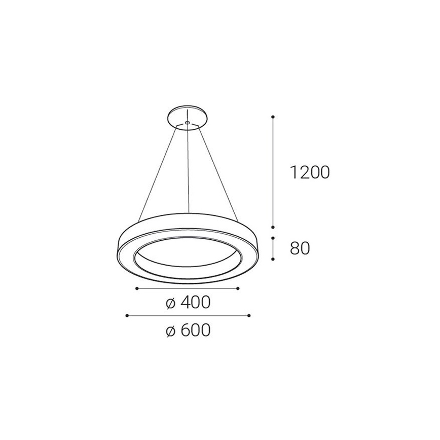 LED2 - Led Dimmable κρεμαστό φωτιστικό οροφής SATURN LED/50W/230V 3000K/4000K λευκό