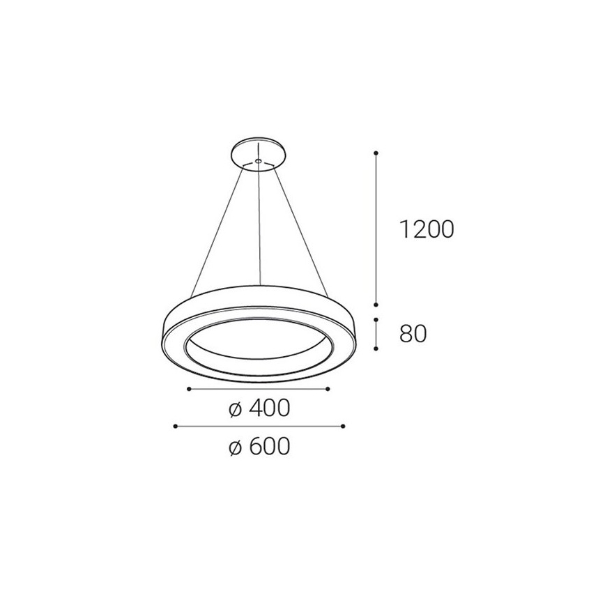LED2 - Led Dimmable κρεμαστό φωτιστικό οροφής SATURN LED/50W/230V 3000K/4000K μαύρο