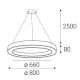 LED2 - Led Dimmable κρεμαστό φωτιστικό οροφής SATURN LED/60W/230V 3000K/4000K μαύρο