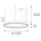 LED2 - Led Dimmable κρεμαστό φωτιστικό οροφής SATURN LED/80W/230V διάμετρος 100 cm λευκό
