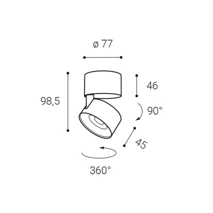 LED2 - LED Dimmable σποτ KLIP ON LED/11W/230V