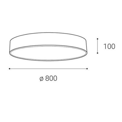 LED2 - LED Dimmable φωτιστικό οροφής MONO LED/100W/230V 3000K/4000K μαύρο