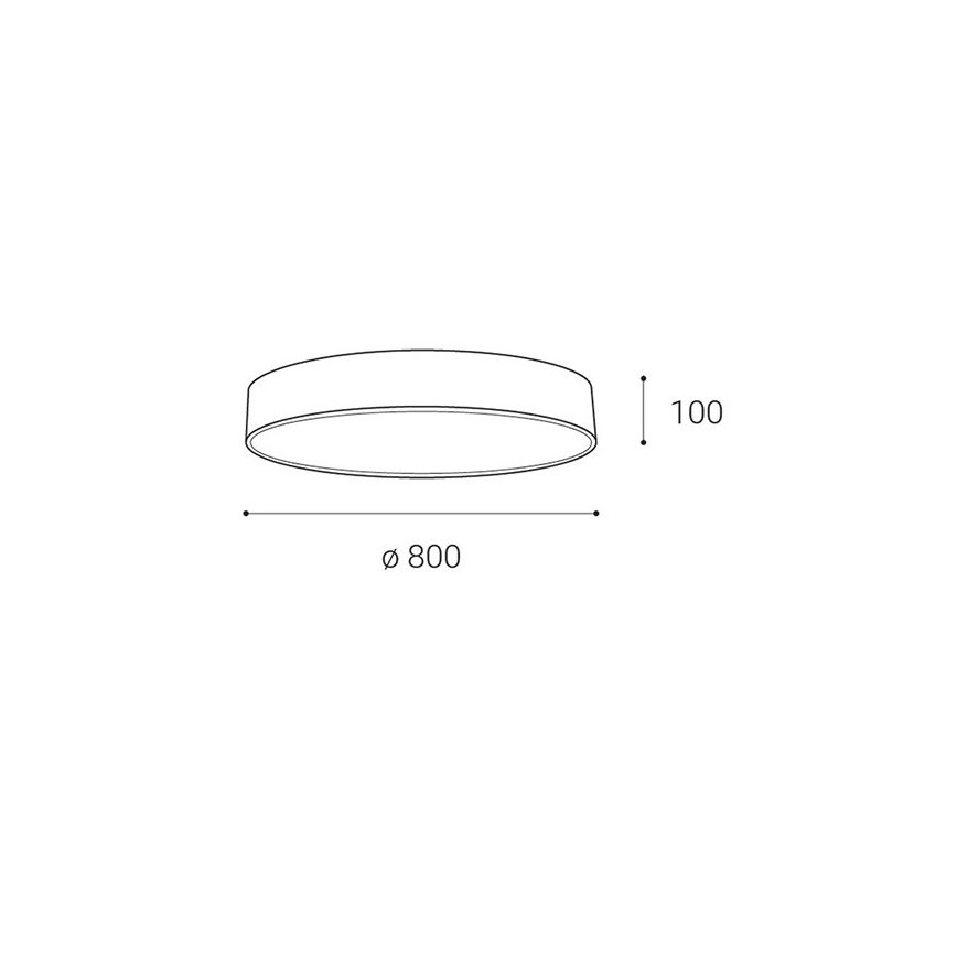 LED2 - LED Dimmable φωτιστικό οροφής MONO LED/100W/230V 3000K/4000K μαύρο