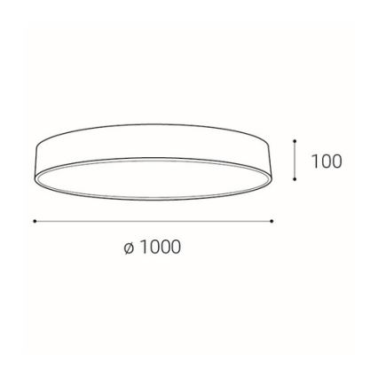 LED2 - LED Dimmable φωτιστικό οροφής MONO LED/153W/230V 3000K/4000K λευκό