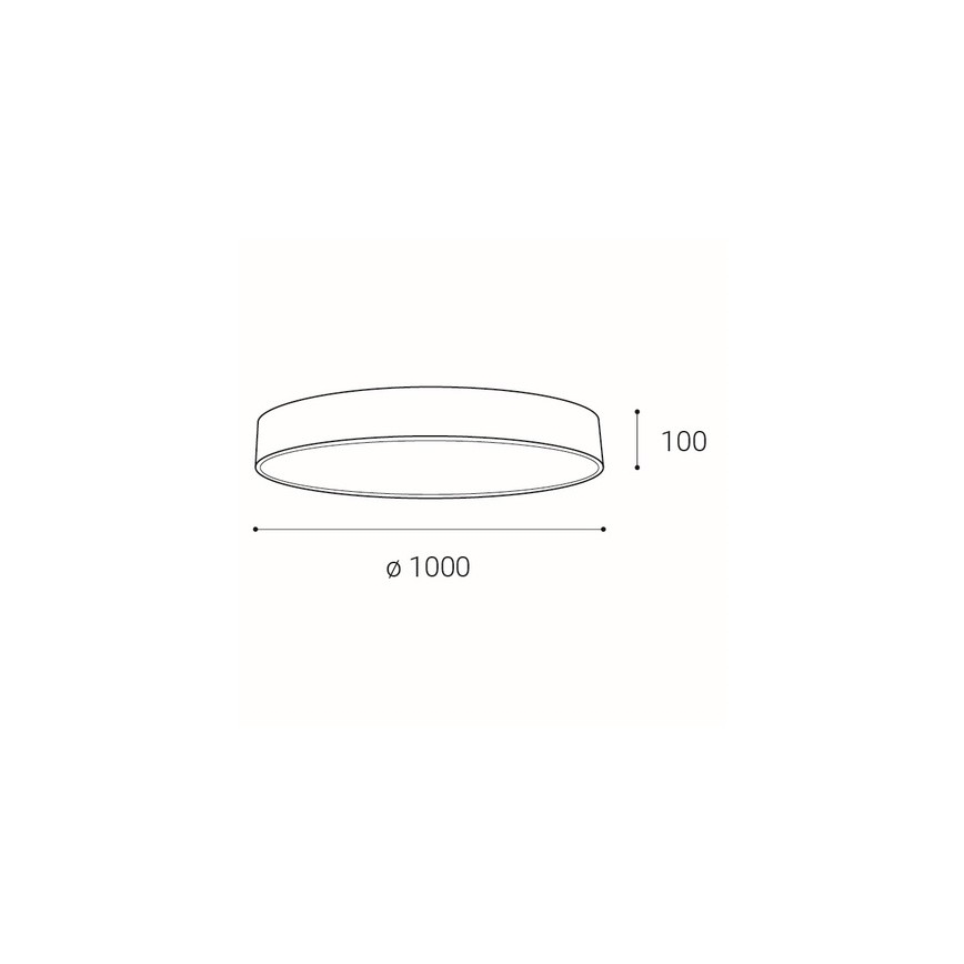 LED2 - LED Dimmable φωτιστικό οροφής MONO LED/153W/230V 3000K/4000K λευκό