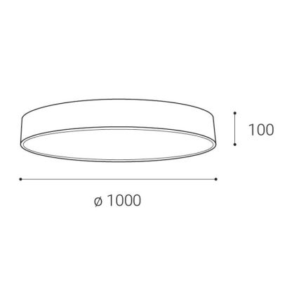 LED2 - LED Dimmable φωτιστικό οροφής MONO LED/153W/230V 3000K/4000K μαύρο