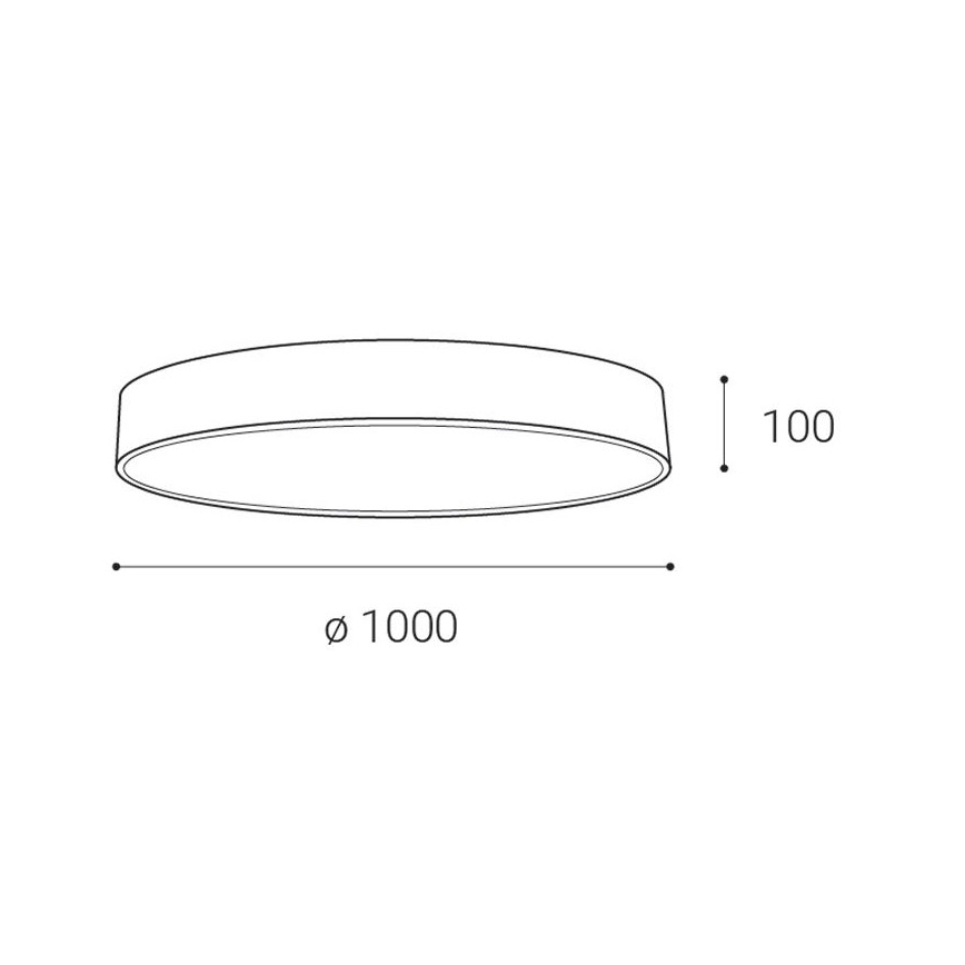 LED2 - LED Dimmable φωτιστικό οροφής MONO LED/153W/230V 3000K/4000K μαύρο