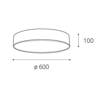 LED2 - LED Dimmable φωτιστικό οροφής MONO LED/60W/230V 3000K/4000K λευκό