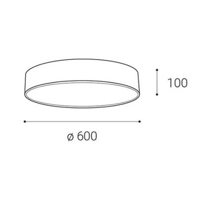 LED2 - LED Dimmable φωτιστικό οροφής MONO LED/60W/230V 3000K/4000K μαύρο